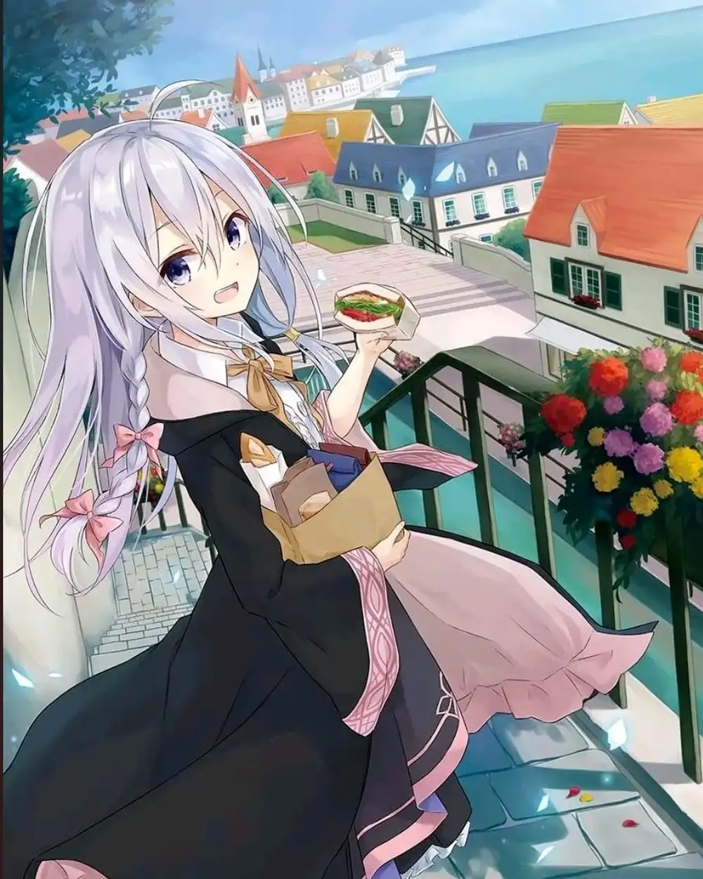 ảnh anime Elaina đang mỉm cười