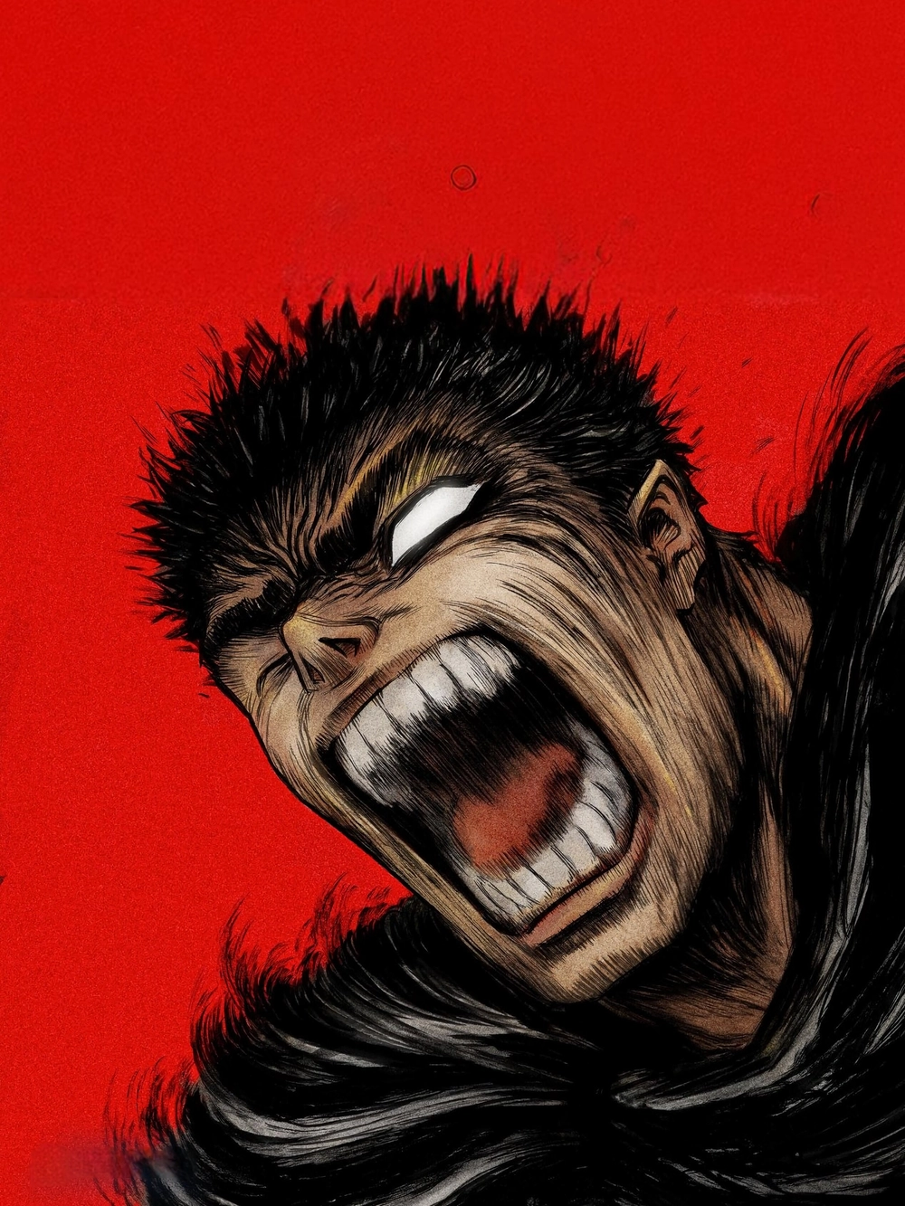 ảnh guts berserk biểu cảm mạnh mẽ