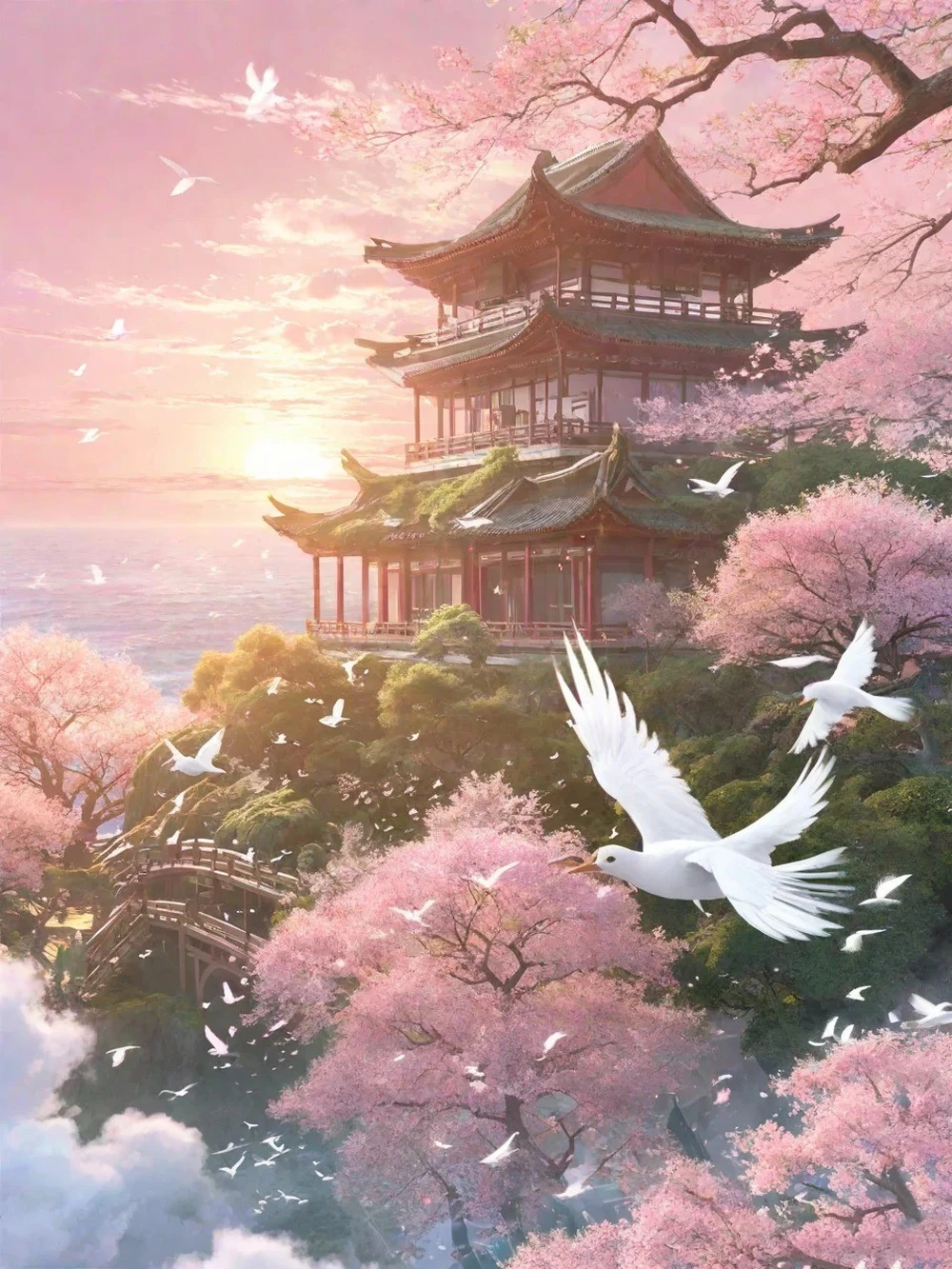 ảnh hoa đào anime