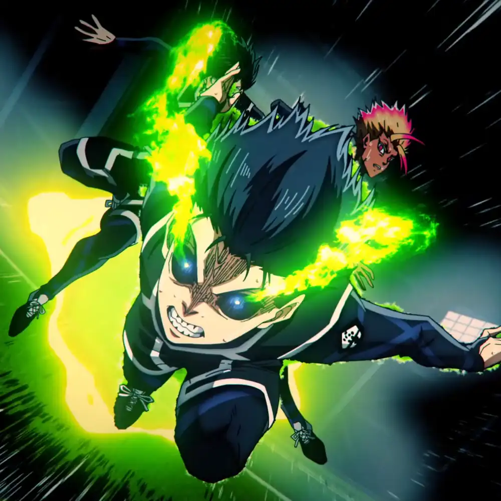 ảnh isagi yoichi ngầu trong tư thế chiến đấu