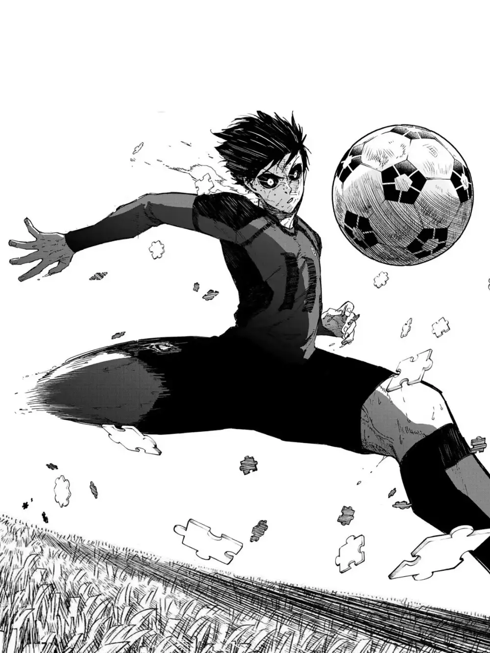 ảnh isagi trắng đen đầy cảm xúc