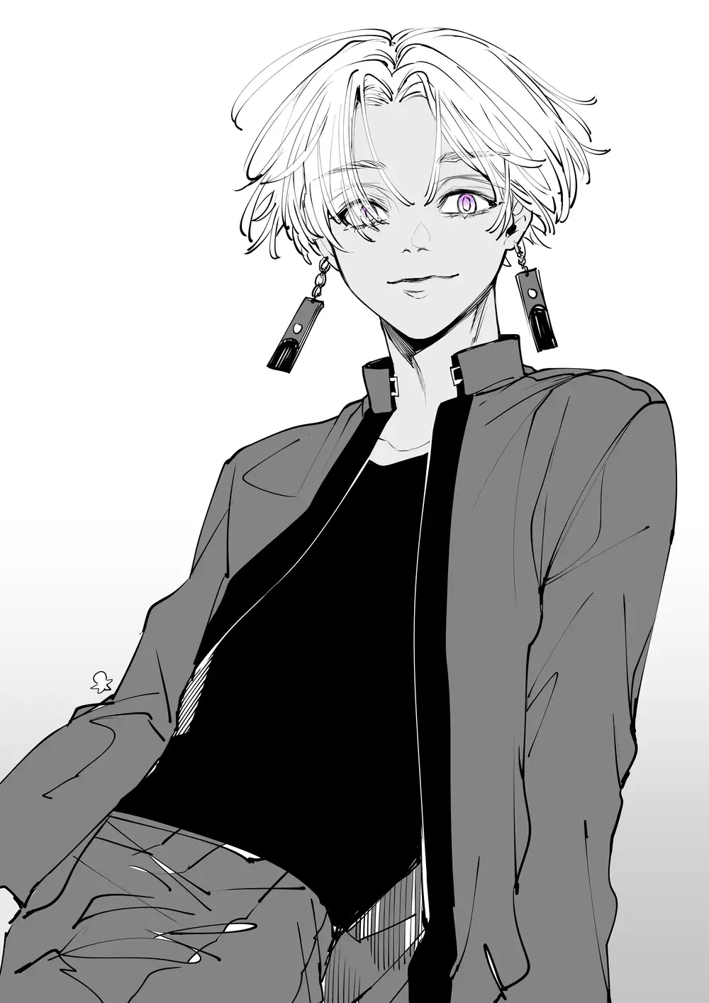 ảnh izana đen trắng