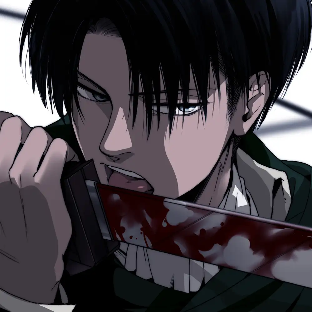 hình ảnh levi trắng đen