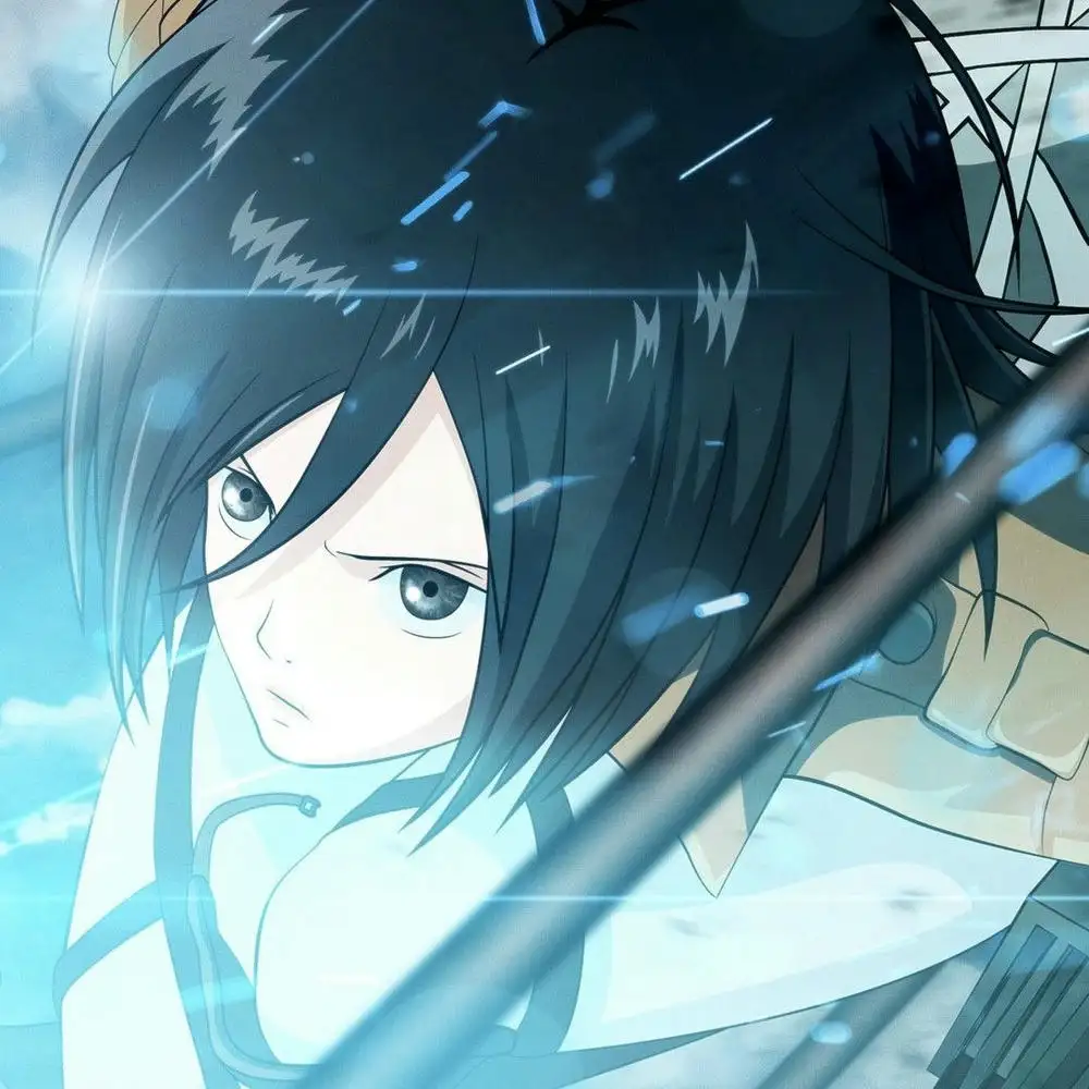 hình mikasa chiến đấu 