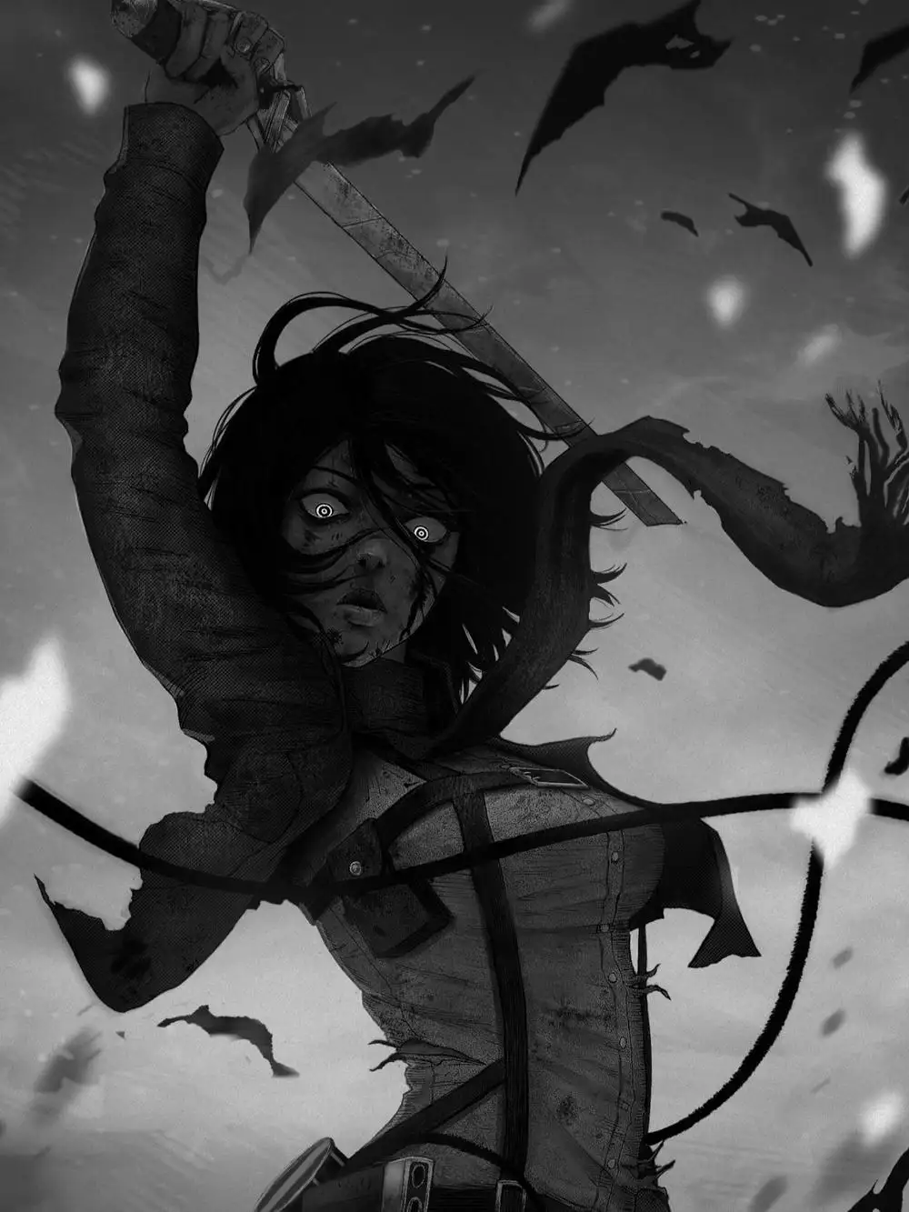 ảnh anime mikasa ấn tượng 