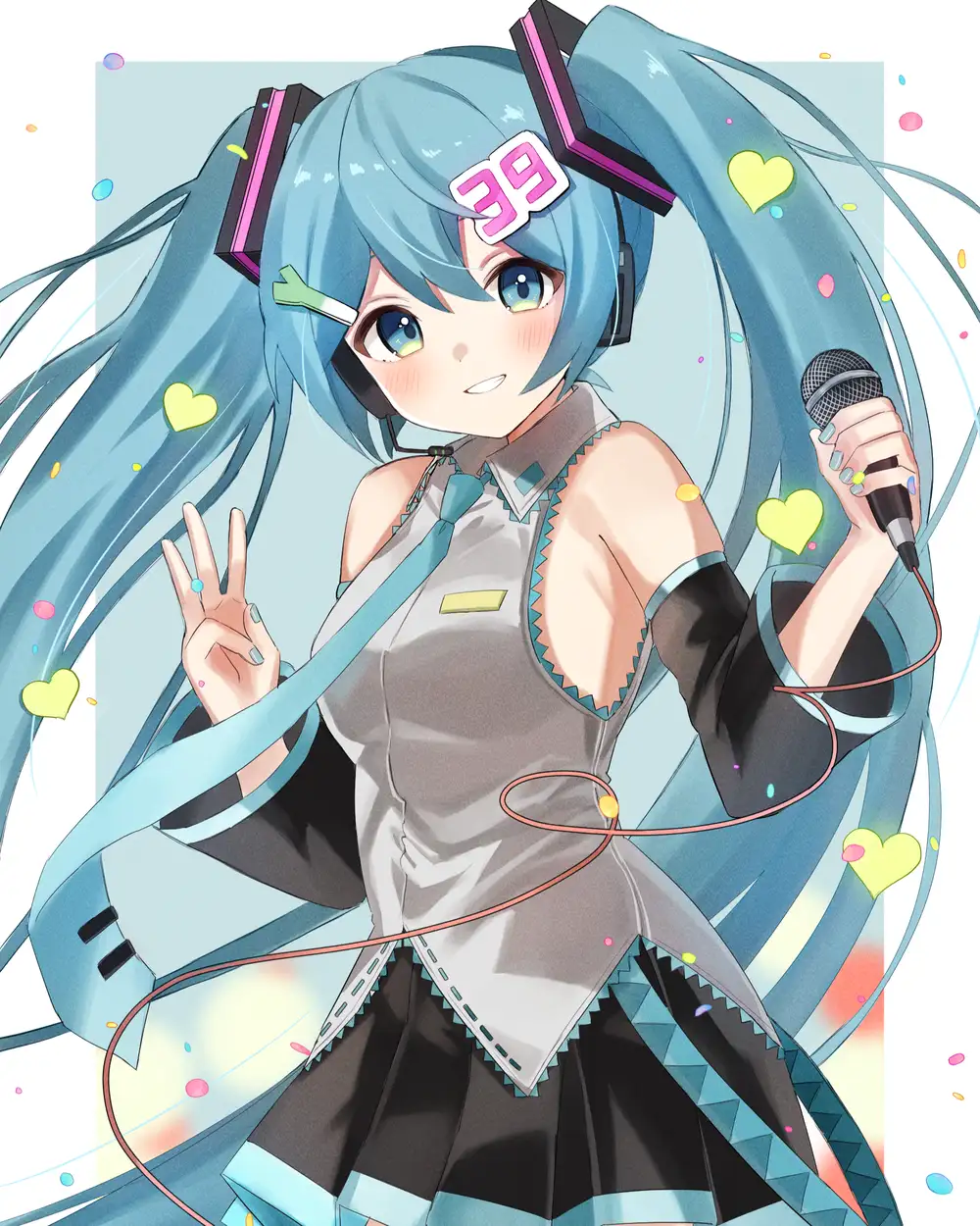 hình anime miku phong cách học đường