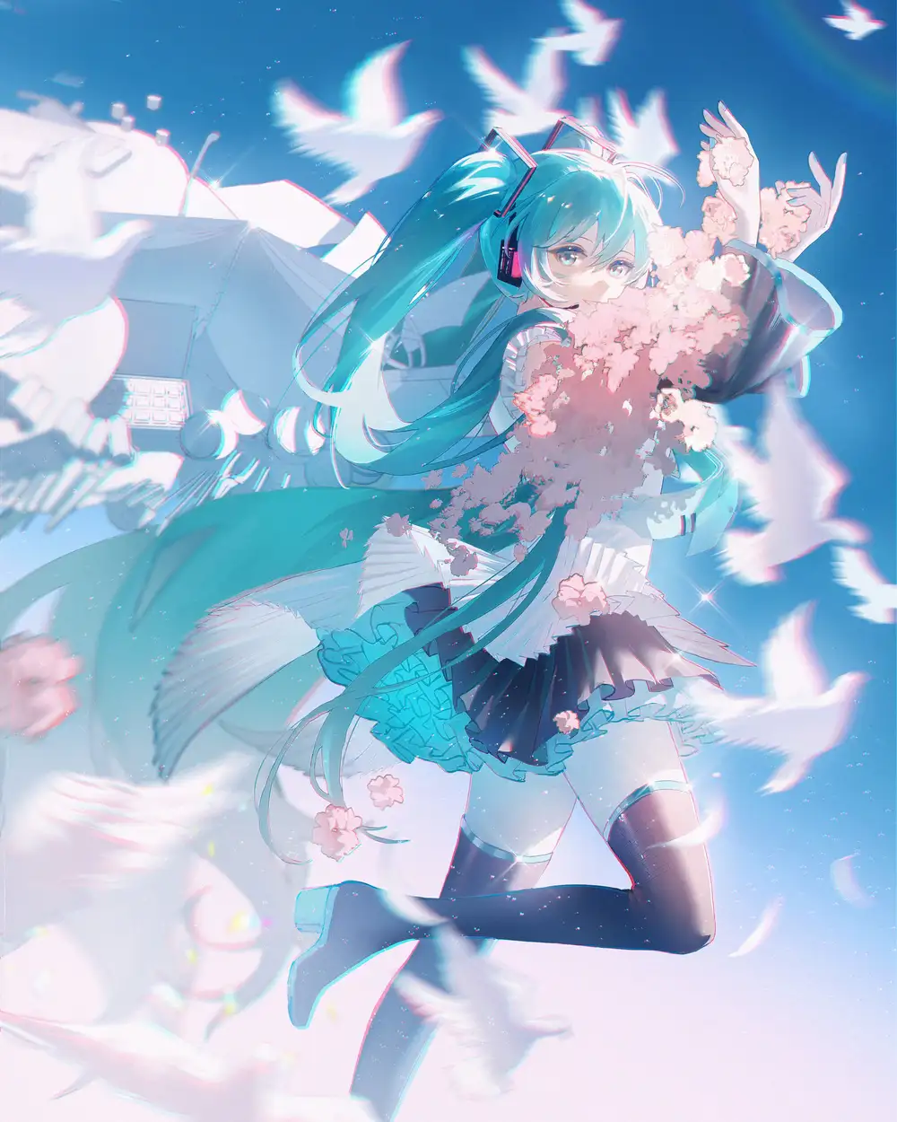 ảnh hatsune miku đang hát