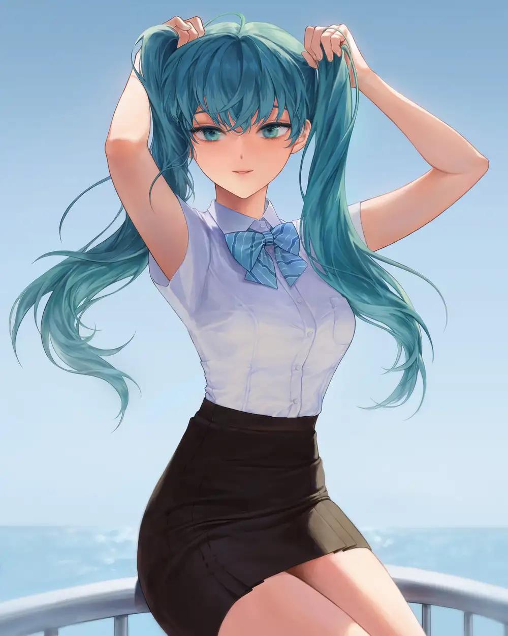 ảnh miku anime nền sáng