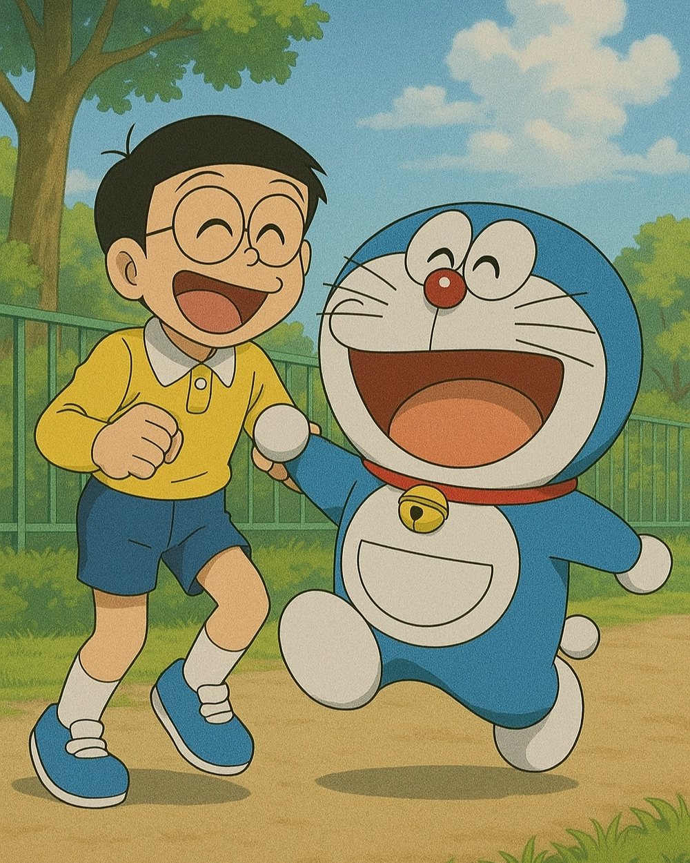 ảnh nobita và doraemon vui vẻ