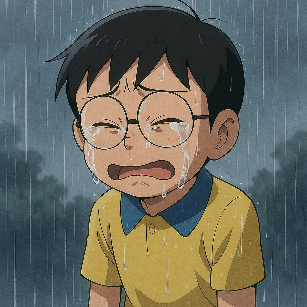 hình ảnh nobita khóc