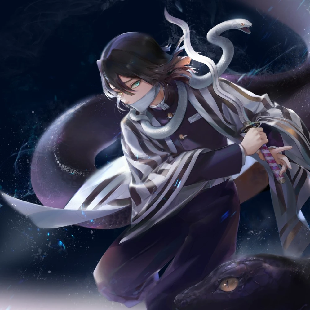 ảnh iguro obanai trong cảnh chiến đấu