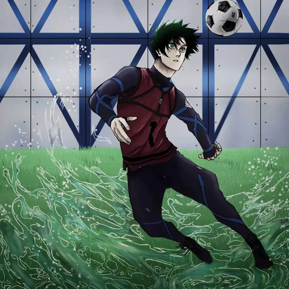 ảnh rin blue lock khi thi đấu 