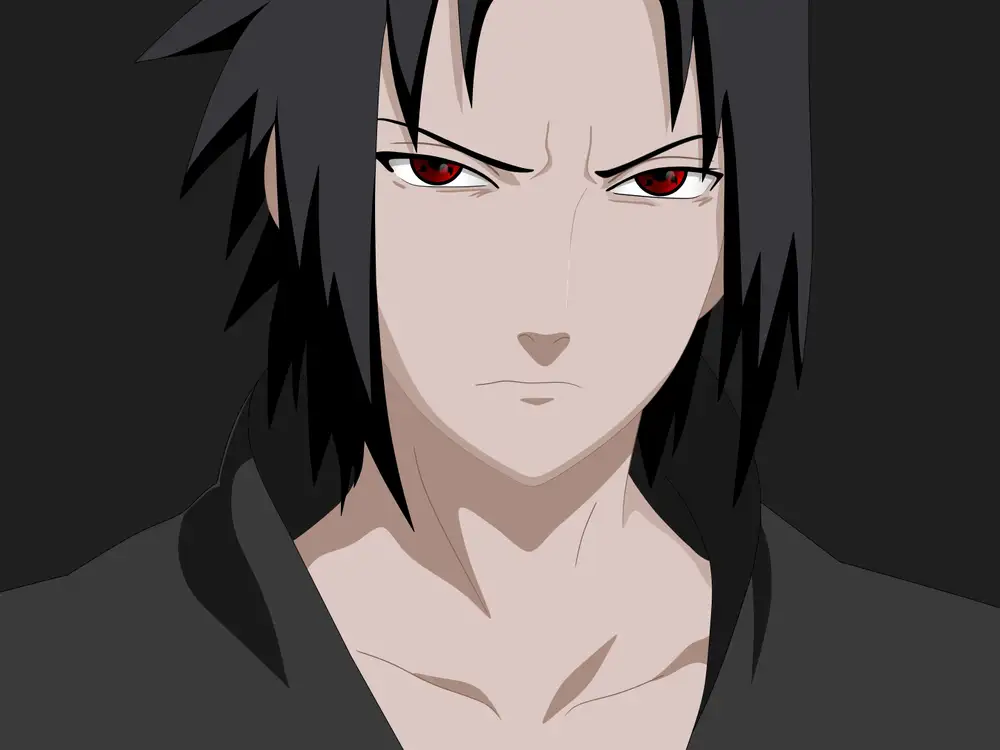 ảnh sasuke trắng đen
