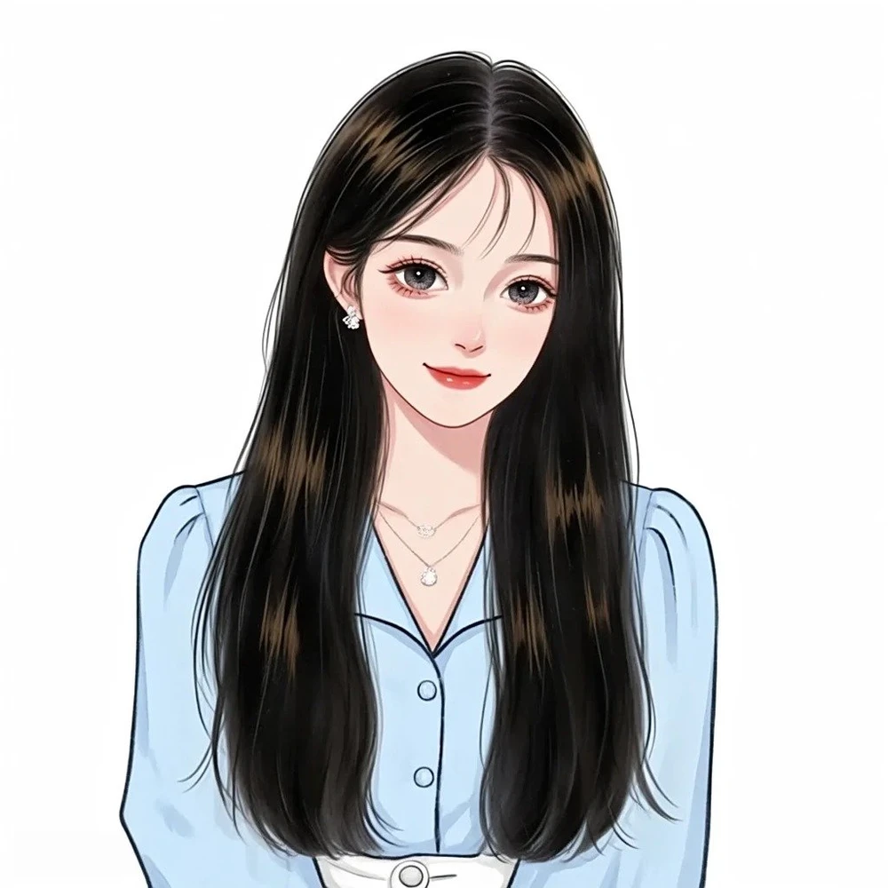 anime avatar màu xanh dương cute 6