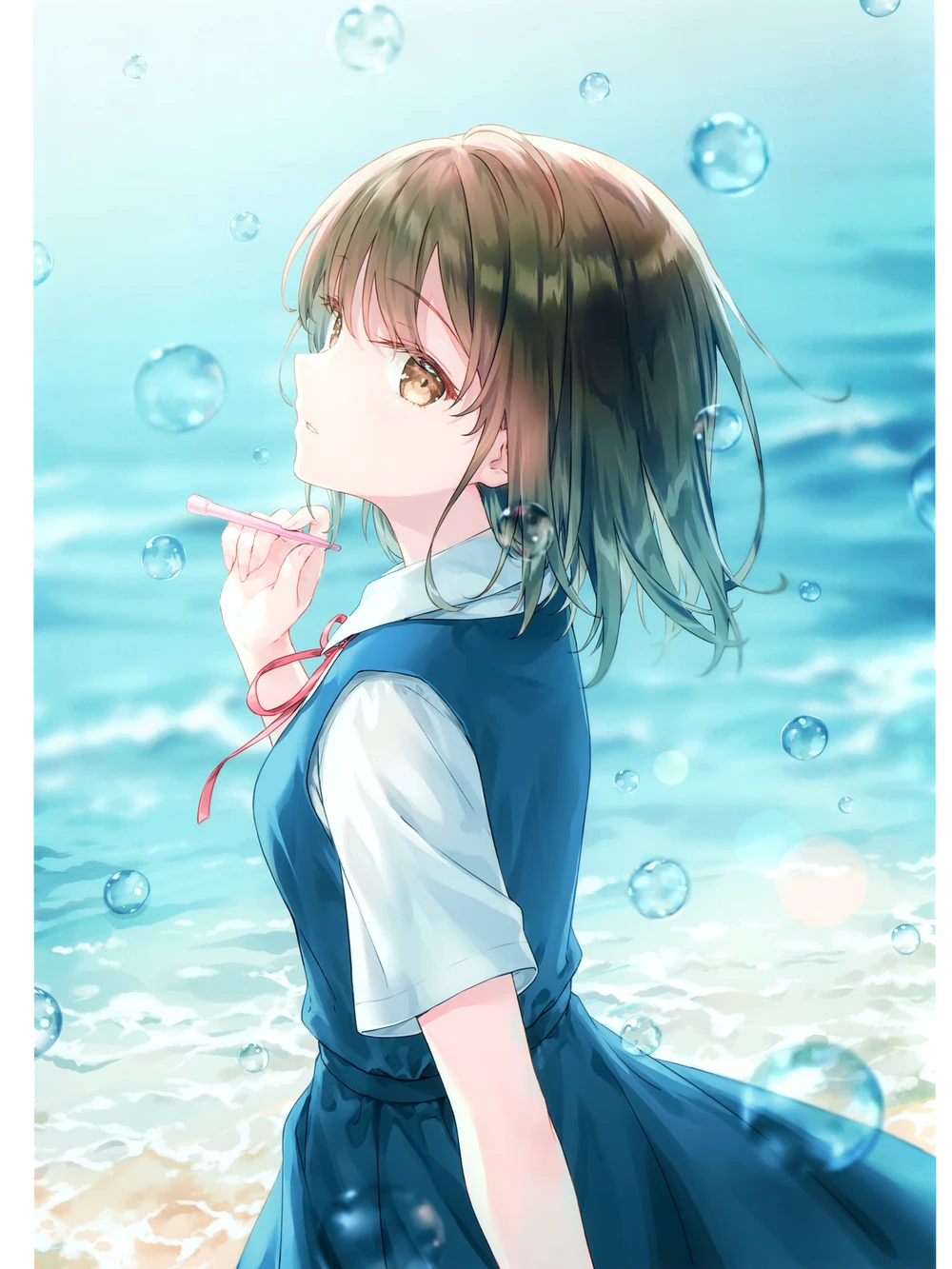 anime màu xanh dương cute