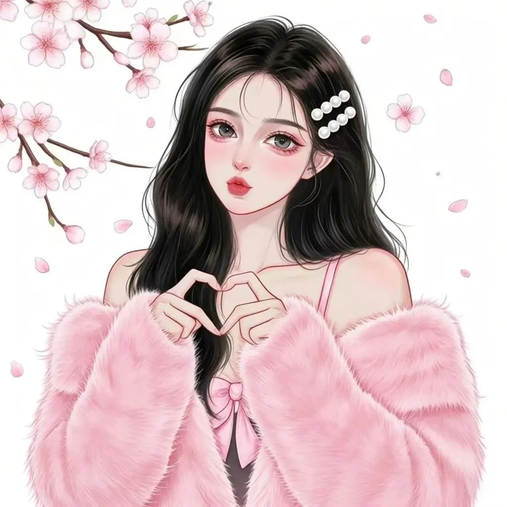 avatar anime màu hồng cute 11