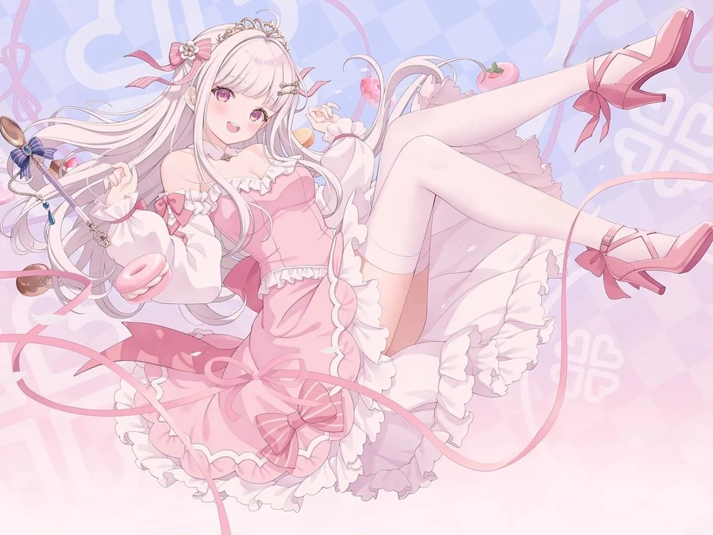 avatar anime màu hồng cute 4