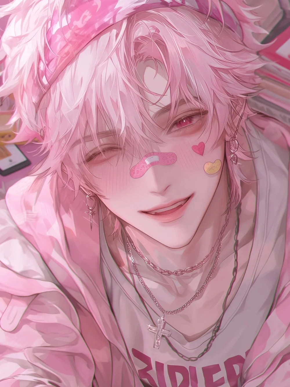 avatar anime màu hồng cute 5
