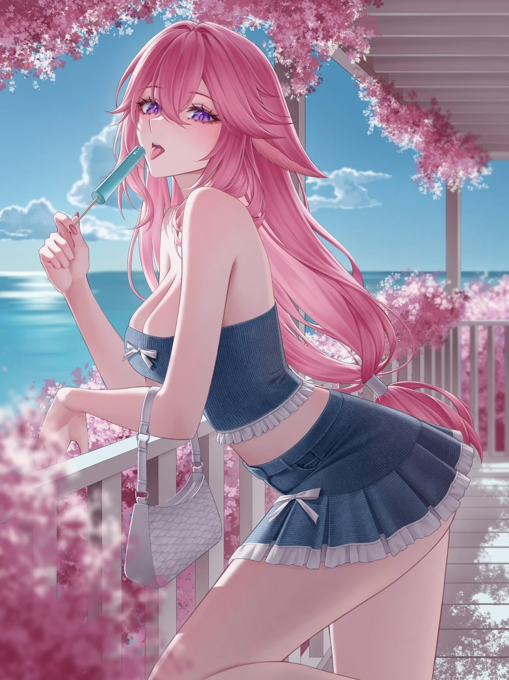 avatar anime màu hồng cute