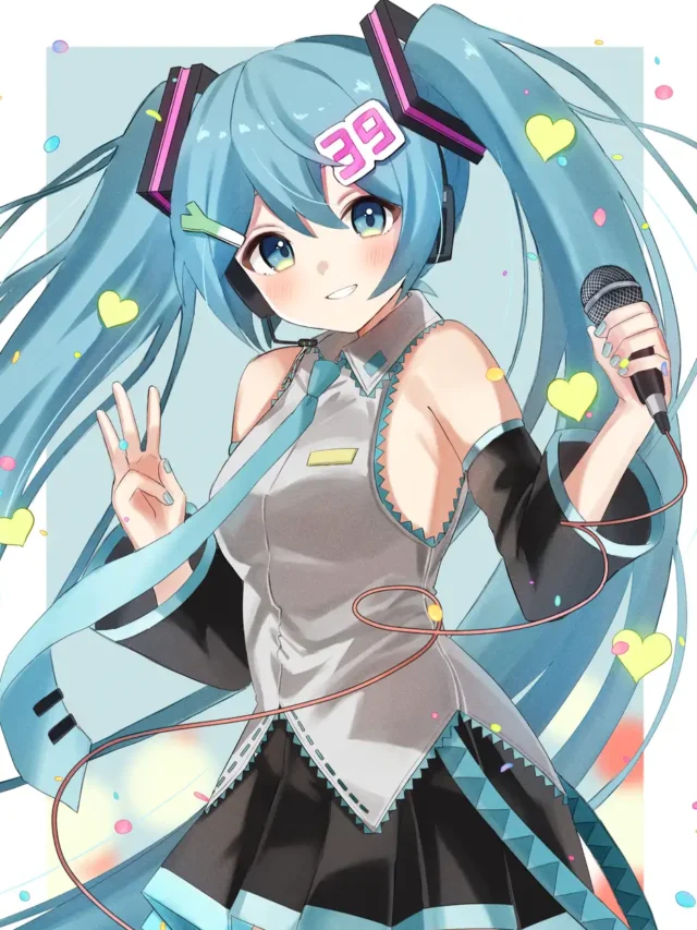 hình anime miku phong cách học đường