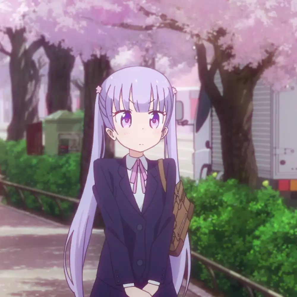 ảnh anime với hoa anh đào rơi mơ mộng 