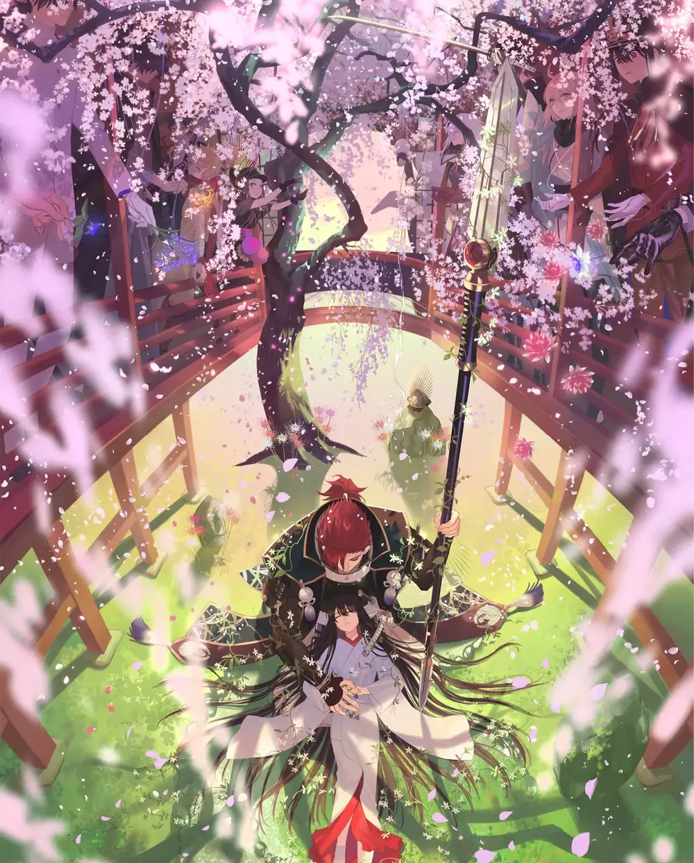 ảnh hoa anh đào rơi trong anime độc đáo 