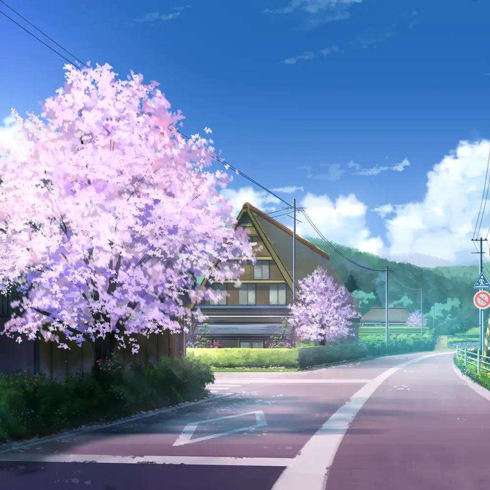 hình ảnh hoa anh đào anime tươi mới 