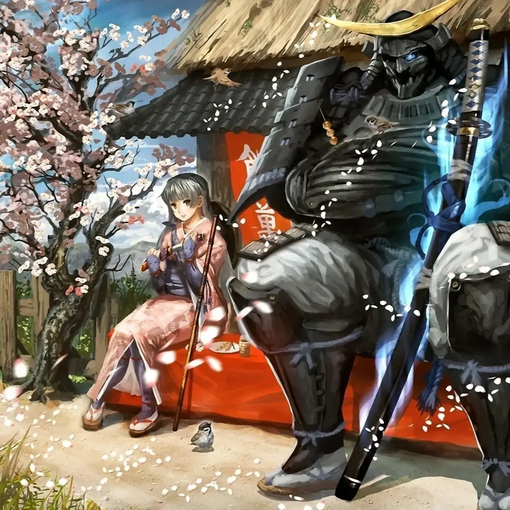 cảnh sắc hoa anh đào anime rơi đầy lãng mạn 