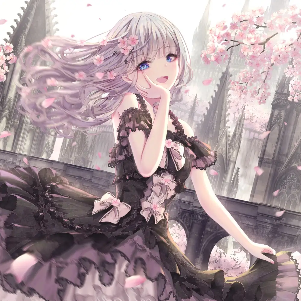 hoa anh đào rơi trong anime yên bình 