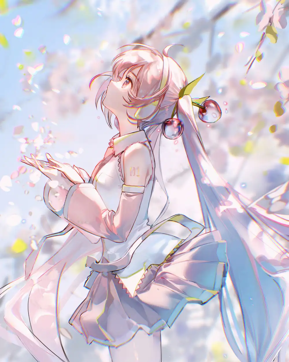 hoa anh đào rơi trong anime