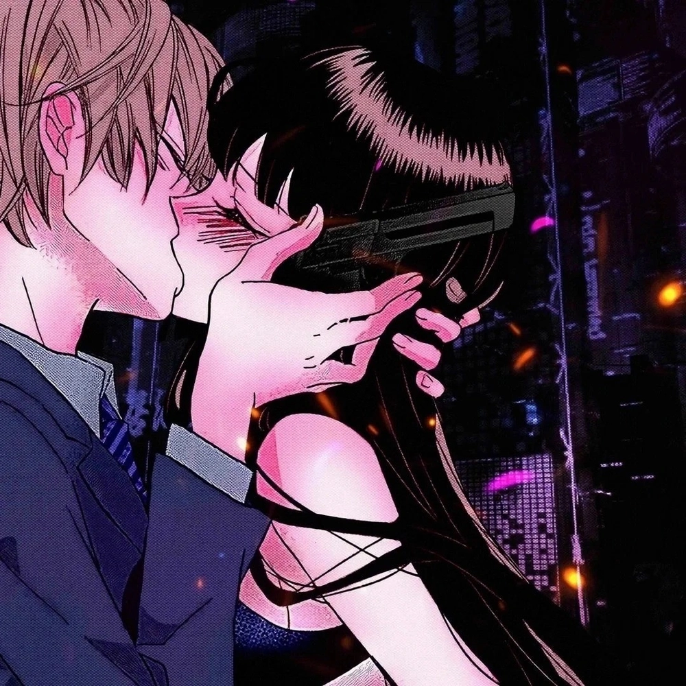 hình ảnh hôn nhau anime