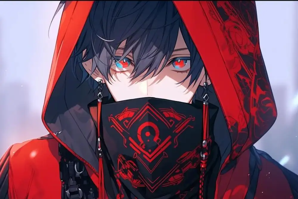 hình ảnh nam che mặt anime