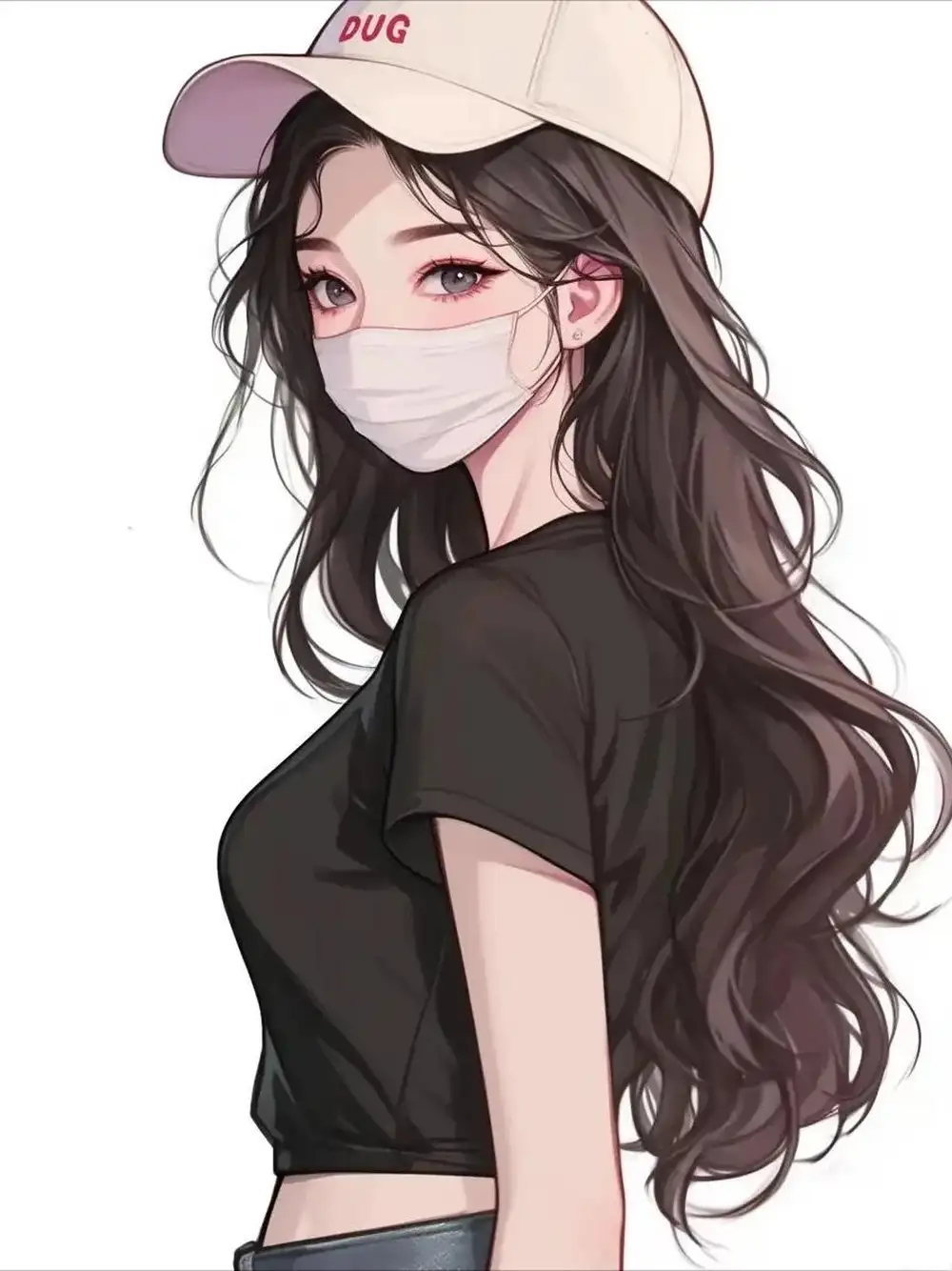 hình ảnh nữ che mặt cute anime 3