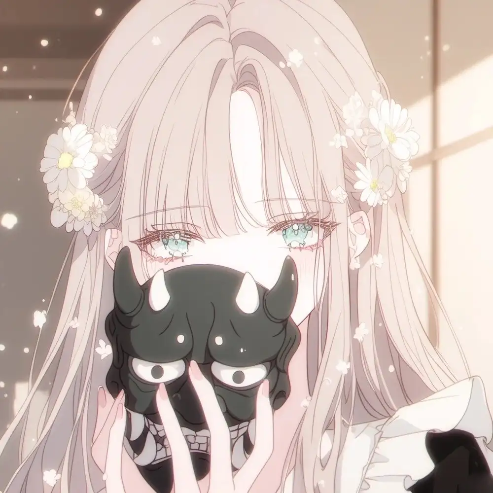 hình ảnh nữ che mặt cute anime 5