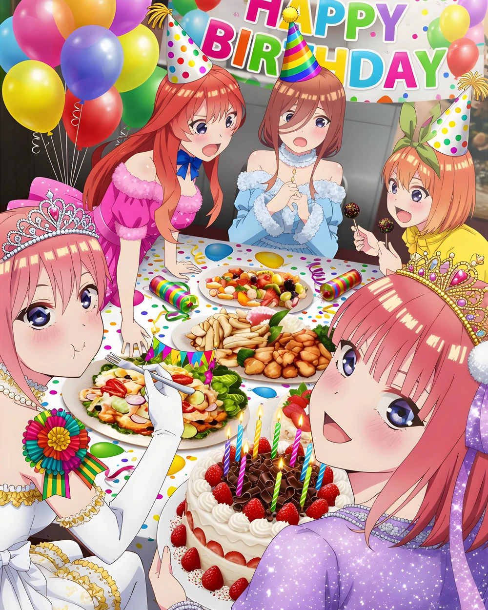 nhà có 5 nàng dâu anime 7