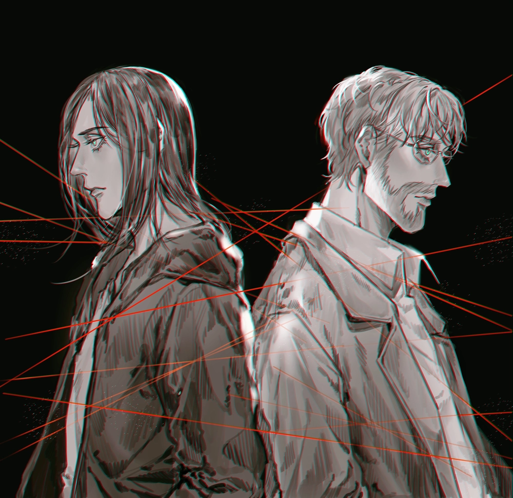 ảnh anh em anime eren zeke 