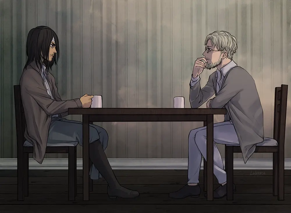 hình anime anh em eren yeager và zeke yeager 