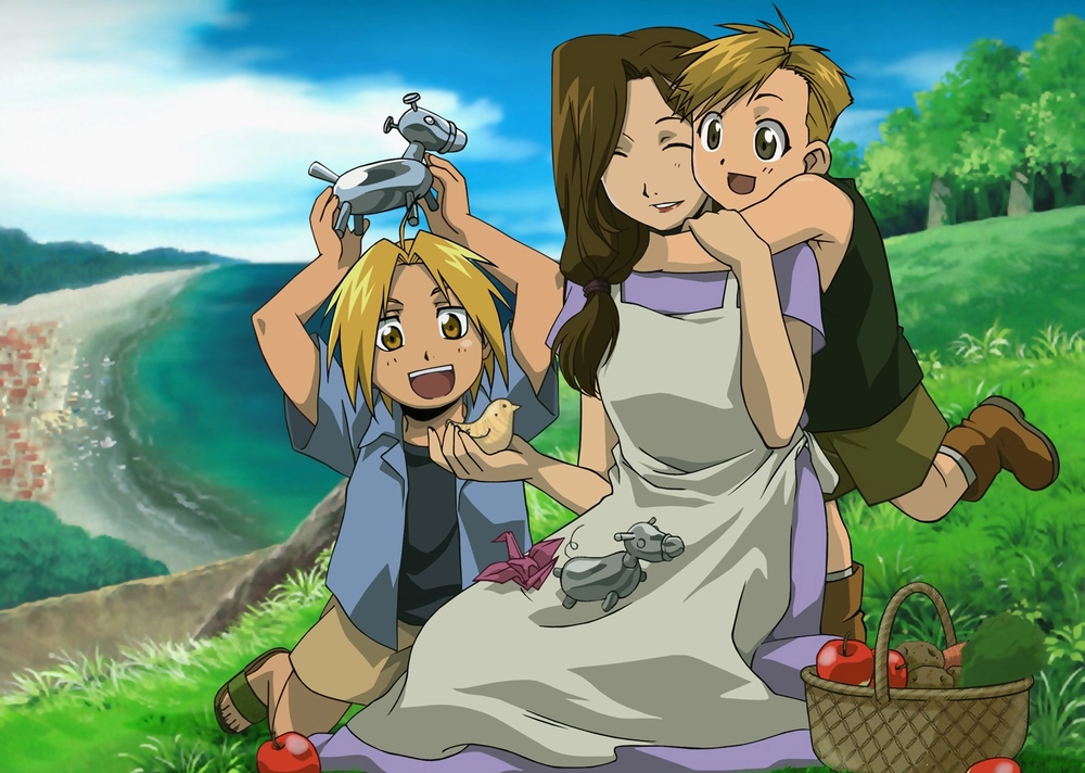 hình anime anh em elric brothers lúc trẻ 