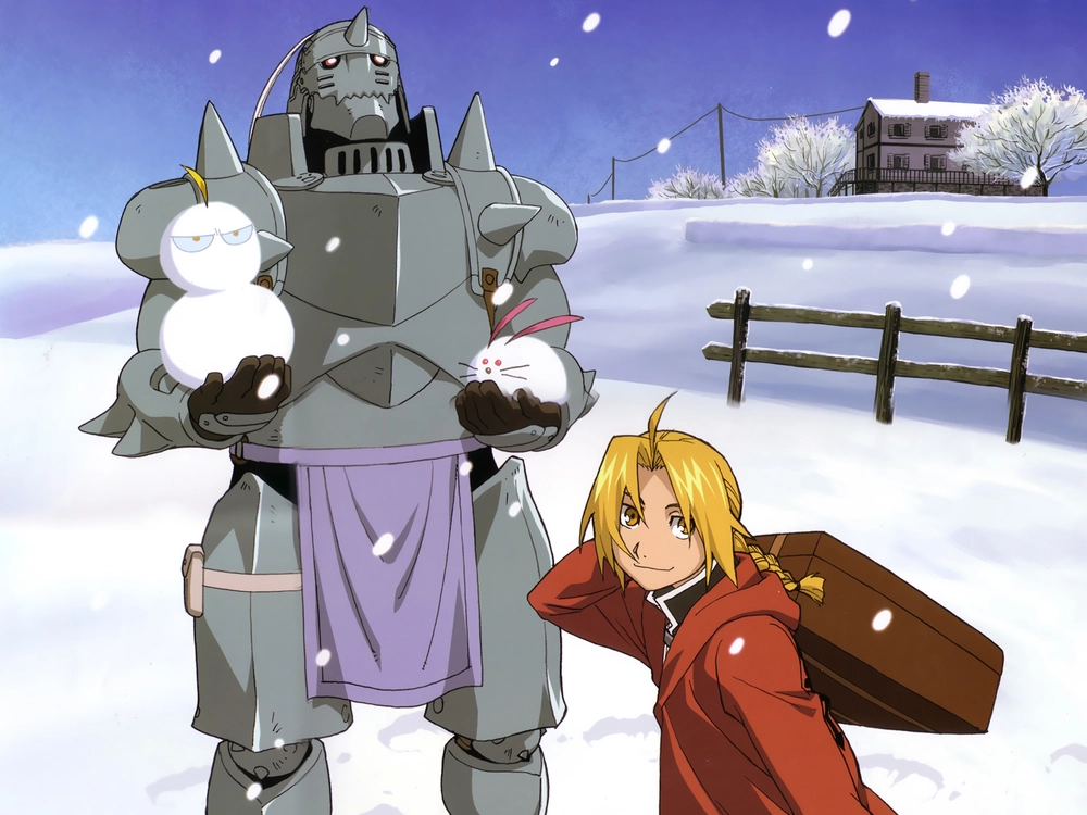 ảnh anime edward và alphonse elric 