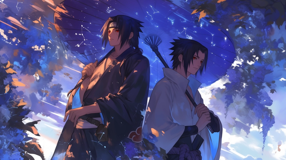 ảnh anh em anime sasuke và itachi 