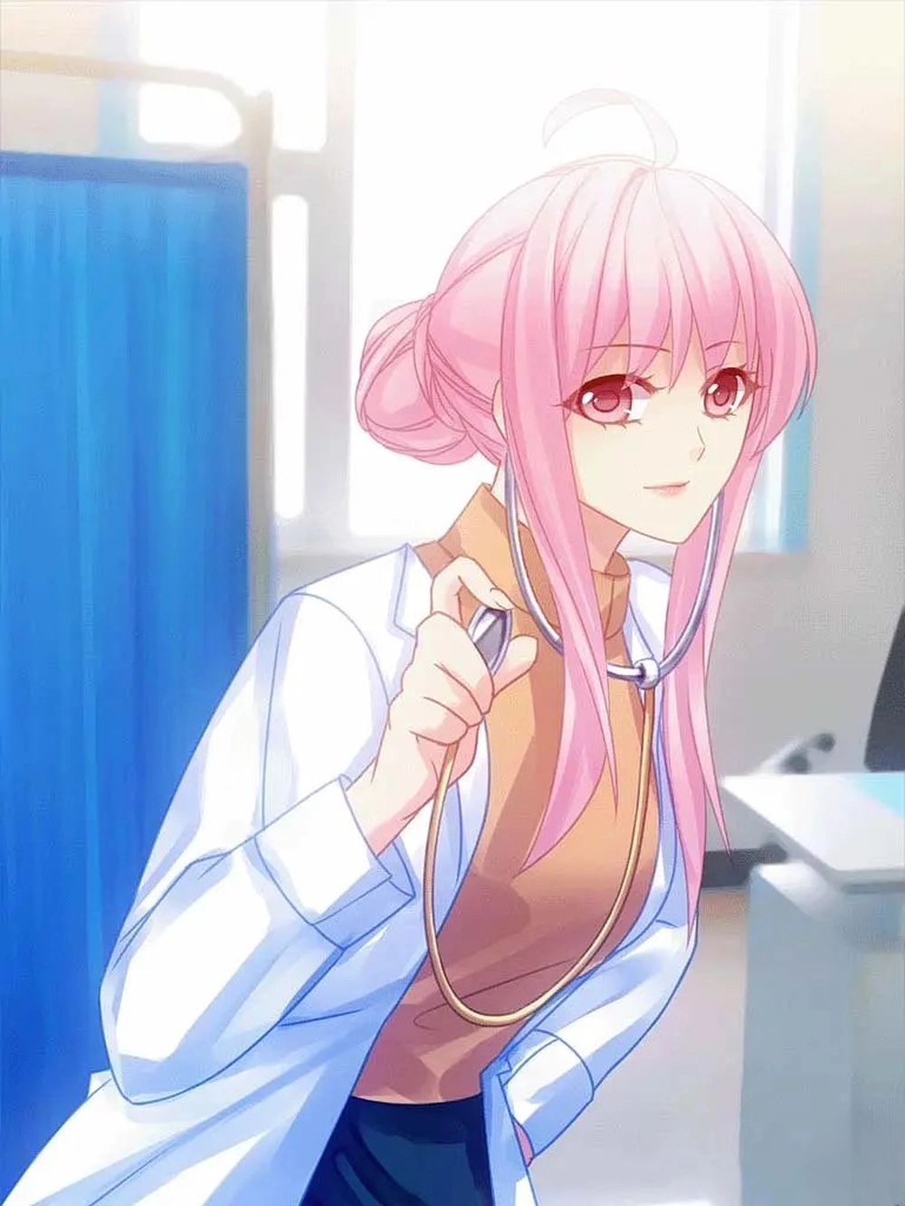 vẽ bác sĩ anime đang làm việc 