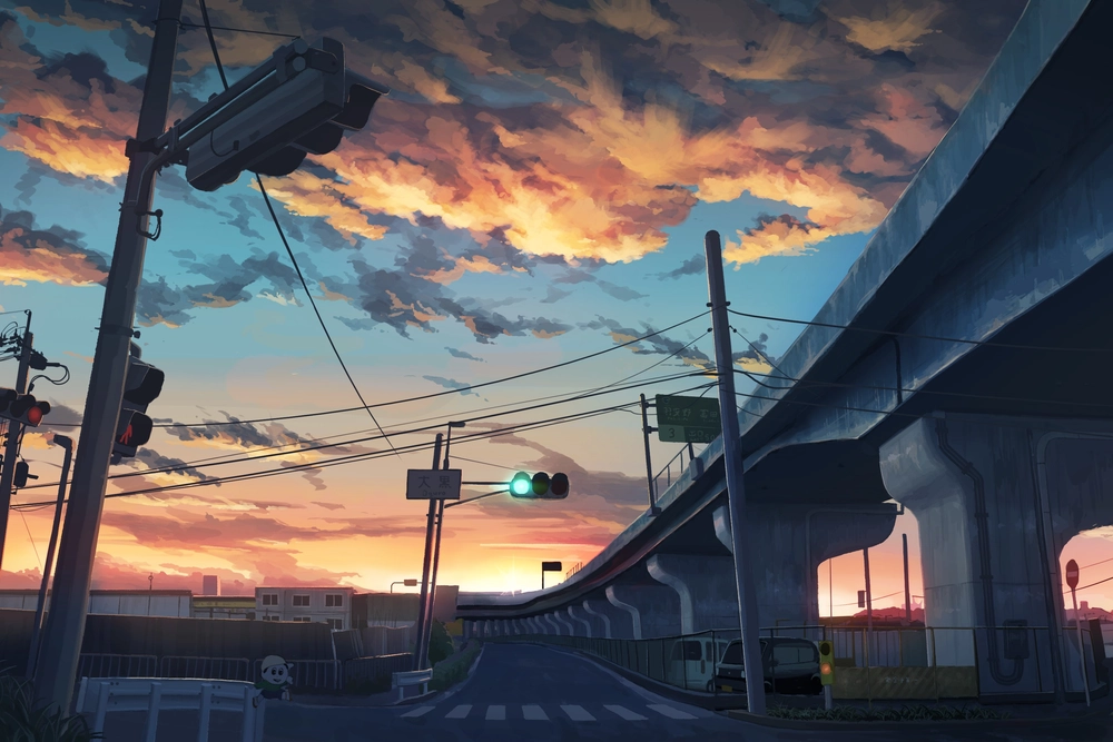 ảnh anime đường phố phong cách Tokyo