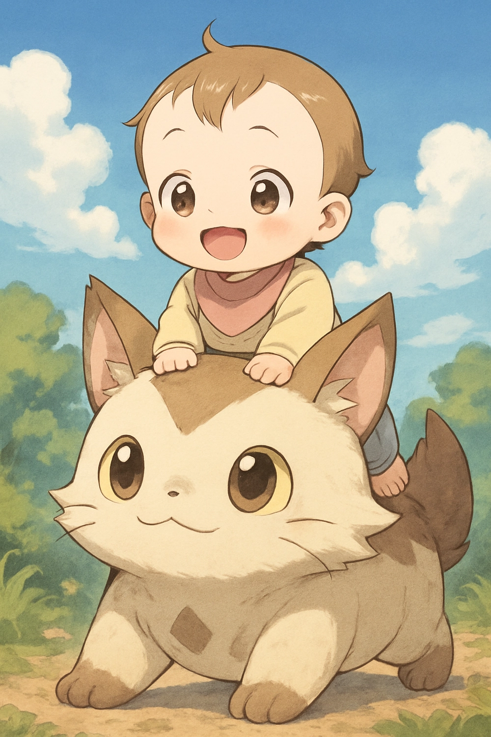 ảnh anime baby mặc đồ thú đáng yêu 