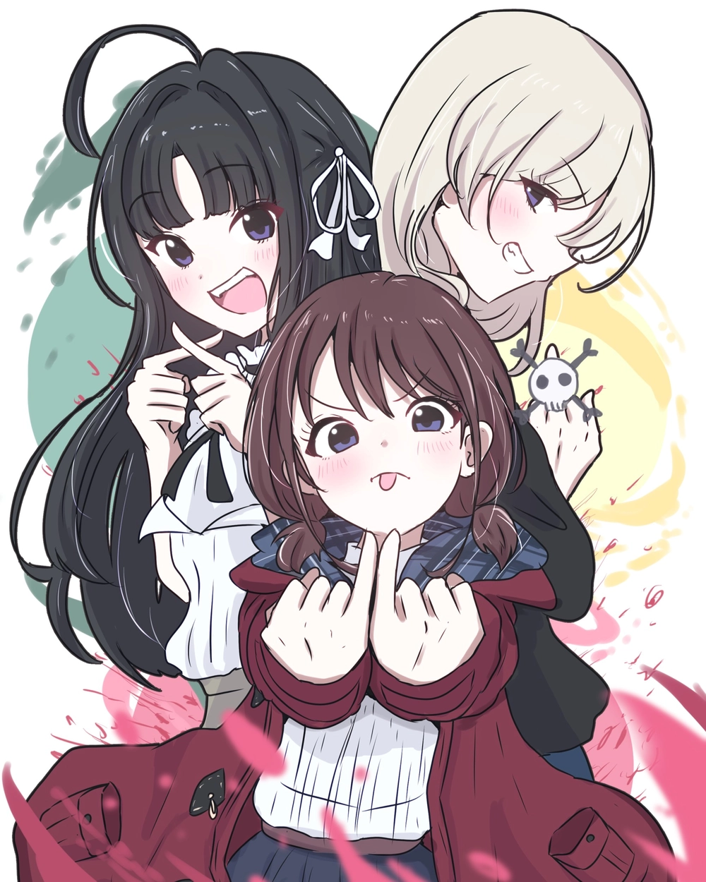 hình ảnh anime tức giận giơ ngón giữa