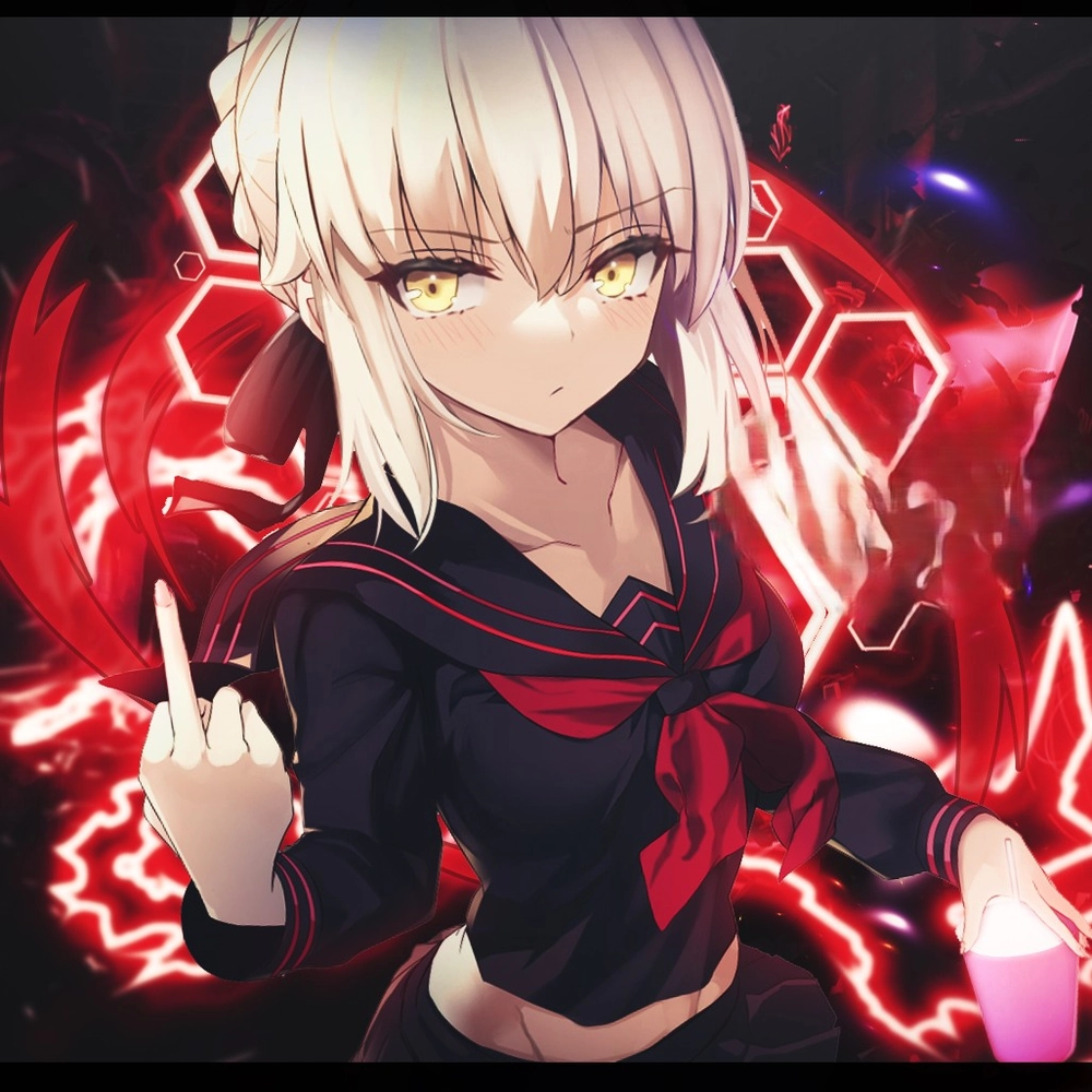 hình anime giơ finger giữa