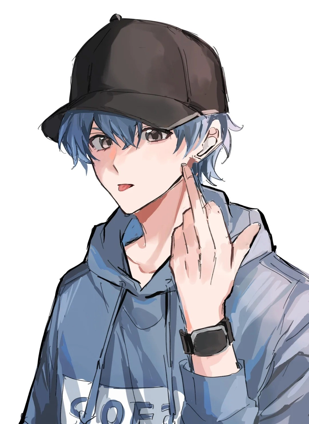 ảnh anime nam giơ ngón giữa