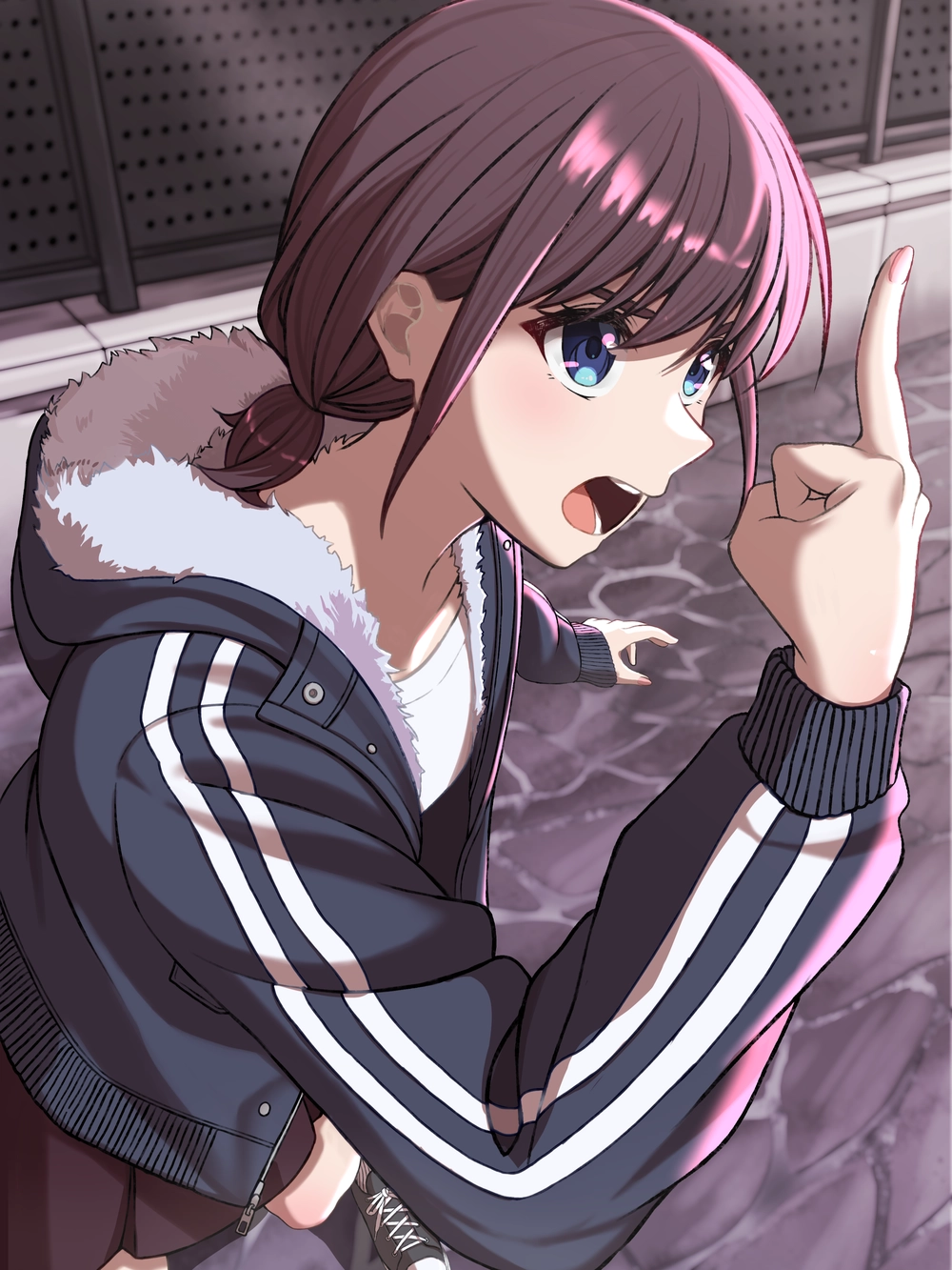 hình anime ngầu giơ ngón giữa