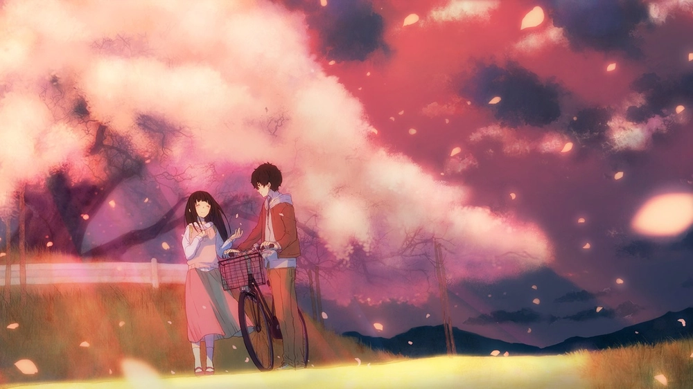 ảnh anime Hyouka lúc hoàng hôn