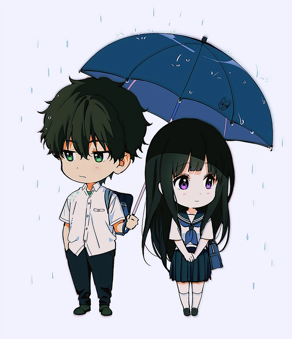 ảnh cặp đôi Hyouka Chitanda chibi