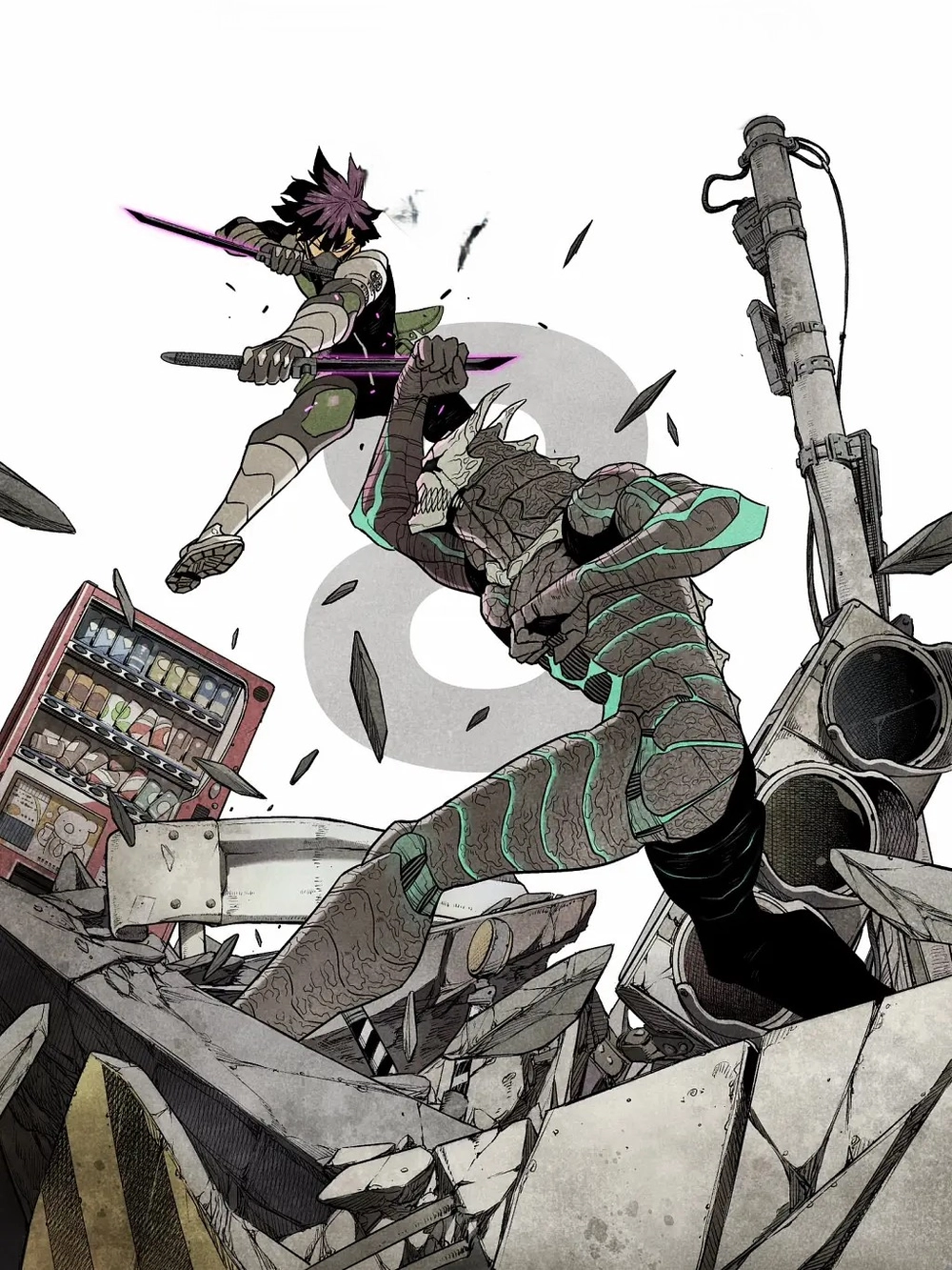 hình ảnh Kaiju No. 8 trong phân cảnh gay cấn 